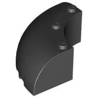 Black Brick, Round Corner 6 x 6 x 2