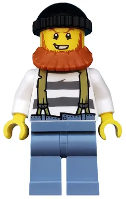 Swamp Police - Crook Male with Black Knit Cap and Dark Orange Beard