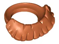 Dark Orange Minifigure Beard, Short Flared