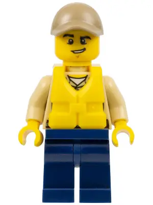 Swamp Police - Officer, Shirt, Dark Tan Cap, Life Jacket