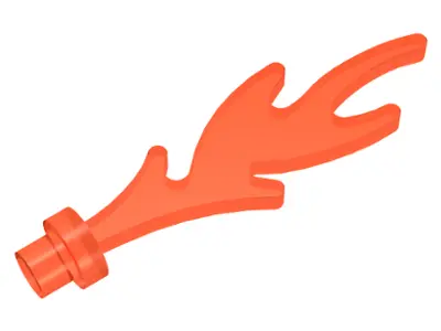 Trans-Neon Orange Wave Rounded Straight with Bar End (Castle Dragon Flame / Seaweed / Water)