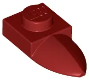 Dark Red Plate, Modified 1 x 1 with Tooth Horizontal