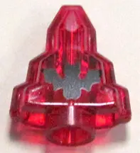 Trans-Red Rock 1 x 2 Crystal Stepped with Black Bat Moonstone Pattern