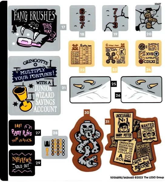 Sticker Sheet for Set 76417, Sheet 2 - (10104898/6454465)