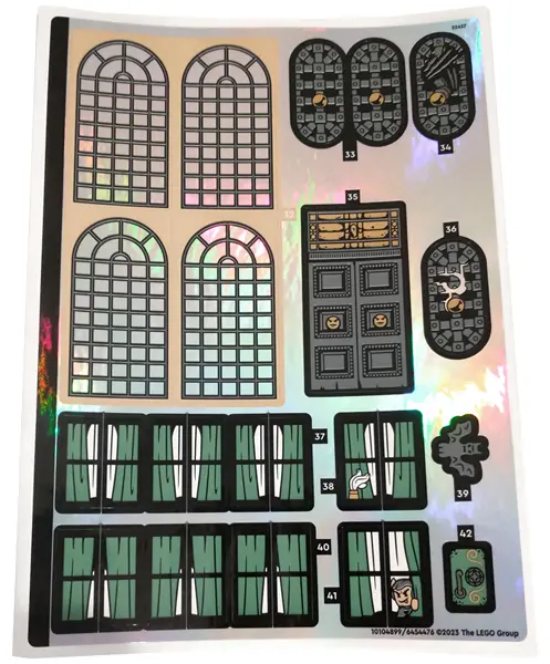 Sticker Sheet for Set 76417, Sheet 3, Iridescent Mirrored - (10104899/6454476)