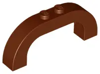 Reddish Brown Arch 1 x 6 x 2 Curved Top