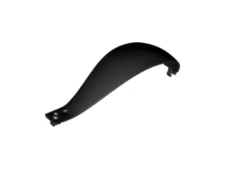 Black Panel 4 x 4 x 11 Curved Tapered with Clip at Each End