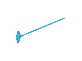Dark Azure Rip Cord 5 x 23 Round, Flat Handle Edge