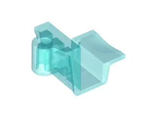 Trans-Light Blue Minifigure, Utensil Seat (Chair) 4 x 2 x 2 with Axle Hole
