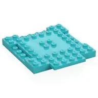 PLATE 8X8X6,4, 3 CUT OUT, 1 WING