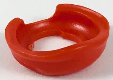Red Minifigure Ninja Face Scarf with Notch in Back