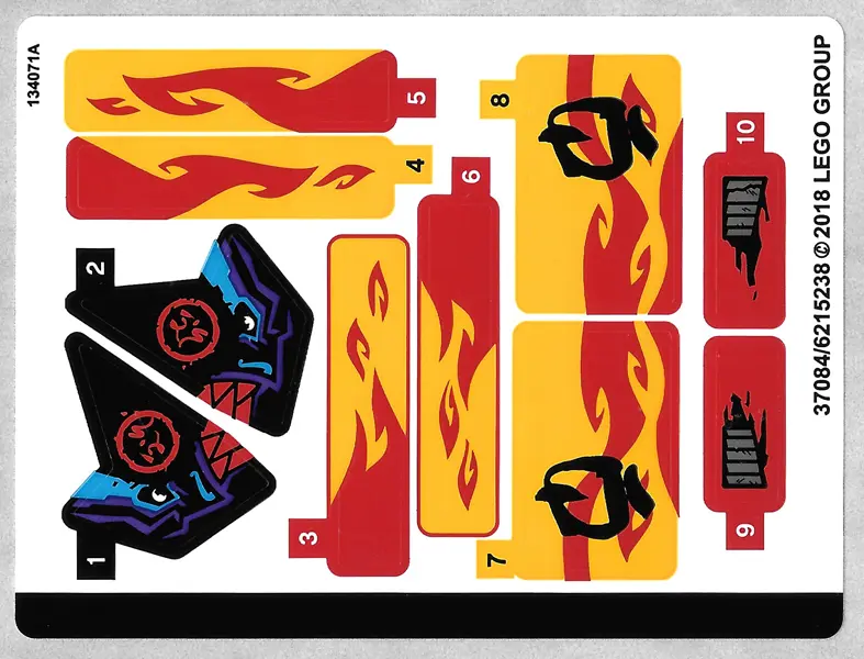 Sticker Sheet for Set 70638 - (37084/6215238)