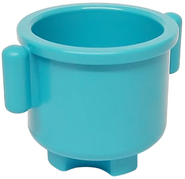Medium Azure Duplo Utensil Kettle with Closed Smooth Handles 2 x 2 x 1 1/2