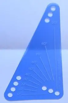 Trans-Dark Blue Plastic Science & Technology Panel - Triangle Small with Protractor Angle Markings P