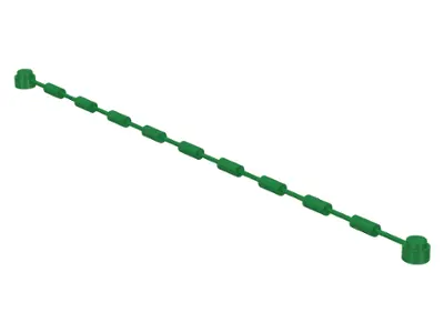 Green String with End Studs and Climbing Grips (21L Overall) with (Same Color) Studs and Grips Patte