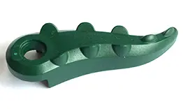 Dark Green Alligator / Crocodile Tail with Hole