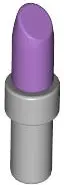 Medium Lavender Minifigure, Utensil Lipstick with Light Bluish Gray Handle Pattern