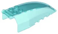 Trans-Light Blue Windscreen 8 x 4 x 2 with 4 Studs and Bar Handle