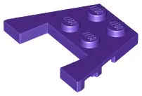 Dark Purple Wedge, Plate 3 x 4 with Stud Notches