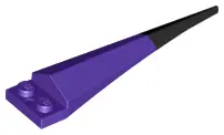 Dark Purple Plate, Modified 1 x 2 with Angular Extension with Molded Flexible Rubber Black Tip Patte
