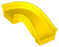 Yellow Duplo Slide Curved 90 degrees, Straight Sides