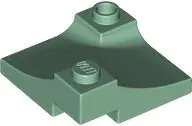 Sand Green Arch 3 x 3 Inverted Corner with Raised Hollow Stud