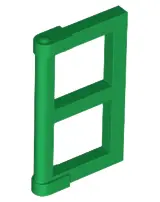 Green Pane for Window 1 x 2 x 3 with Thick Corner Tabs
