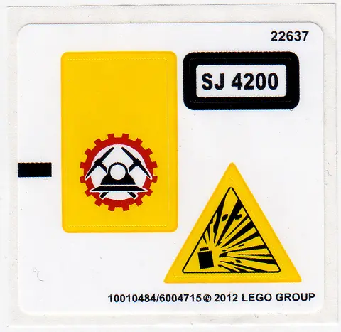 Sticker Sheet for Set 4200 - (10010484/6004715)