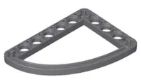 Dark Bluish Gray Technic, Liftarm, Modified L-Shape Quarter Ellipse Thin 5 x 7