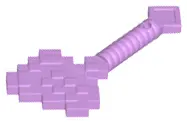 Medium Lavender Minifigure, Utensil Axe, Pixelated (Minecraft)