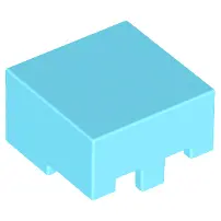Medium Azure Minifigure, Headgear Helmet Rectangular (Minecraft)
