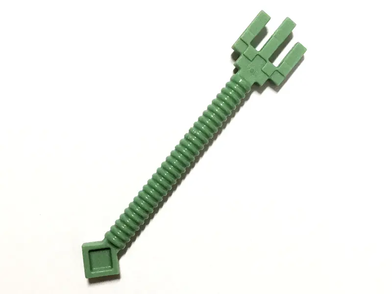 Sand Green Minifigure, Weapon Trident Pixelated (Minecraft)