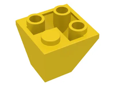 Yellow Slope, Inverted 45 2 x 2 Double Convex