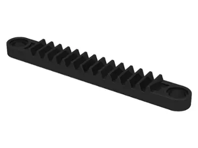 Black Technic, Gear Rack 1 x 8 with Holes
