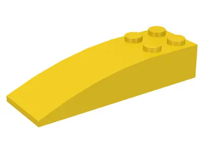 Yellow Slope, Curved 6 x 2