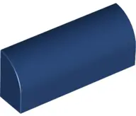 Dark Blue Slope, Curved 1 x 4 x 1 1/3