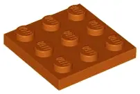 Dark Orange Plate 3 x 3