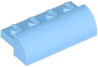 Light Blue Slope, Curved 2 x 4 with 4 Recessed Studs