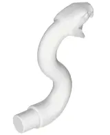 Snake Head with Open Mouth, Fangs and Curved Neck with Bar