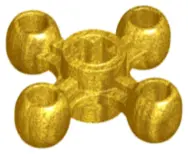 Pearl Gold Technic, Gear Knob Cog Wheel with Axle Hole (+ Orientation)