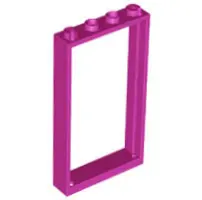 Magenta Door, Frame 1 x 4 x 6 with 2 Holes on Top and Bottom