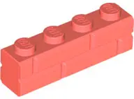 Coral Brick, Modified 1 x 4 with Masonry Profile