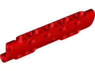 Red Technic, Panel Curved 11 x 3 with 10 Pin Holes through Panel Surface