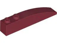 Dark Red Slope, Curved 6 x 1