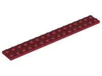 Dark Red Plate 2 x 16