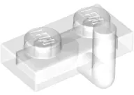 Trans-Clear Plate, Modified 1 x 2 with Bar Arm Up (Horizontal Arm 5mm)