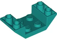 Dark Turquoise Slope, Inverted 45 4 x 2 Double with 2 x 2 Cutout
