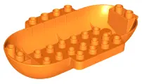 Orange Duplo Submarine Hull 6 x 10 x 1 1/2 Bottom Section