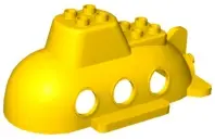 Yellow Duplo Submarine Hull 6 x 10 x 3 1/2 Top Section