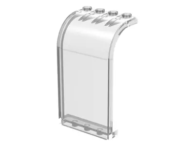 Trans-Clear Panel 3 x 4 x 6 Curved Top